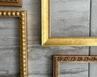Gilt Gold Leaf Picture Frame Set: Gallery Wall Collage Frames set3