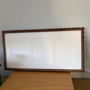 Wavy wiggle wood trendy picture frame with multi photo mounts , 3x 8x6in, 3x 7x5in, 3x 6x4in, 2x 8x6in, 2x 7x5in and 2x 6x4inch available