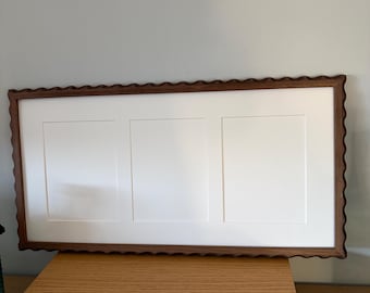 Wavy wiggle wood trendy picture frame with multi photo mounts , 3x 8x6in, 3x 7x5in, 3x 6x4in, 2x 8x6in, 2x 7x5in and 2x 6x4inch available