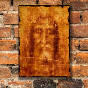 The Shroud of Turin Jesus Christ Face Canvas Print, Gallery Wrapped Print on Canvas, Print Size up to : 7.8&quot; x 11.8&quot; (20cm x 30cm)