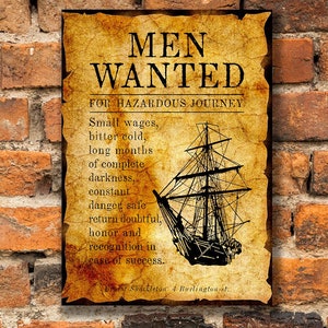 Póster de Ernest Shackleton Men Wanted, expedición a la Antártida, póster de arte de pared, impresión en lienzo envuelta en galería