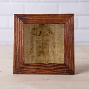 Jesucristo Cara a la Sábana Santa de Turín Mini Lienzo 4"x4" (10cm x 10cm)