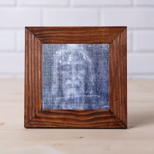 Jesus Christ Face La Sábana Santa de Turín Mini Canvas 4"x4" (10cm x 10cm)