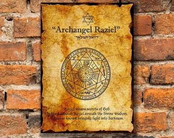 Archangel Raziel Secret of God Bring Light Into Darkness Wood