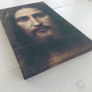 The Shroud of Turin Jesus Christ Face Canvas Print, Gallery Wrapped Print on Canvas, Print Size up to : 7.8&quot; x 11.8&quot; (20cm x 30cm)