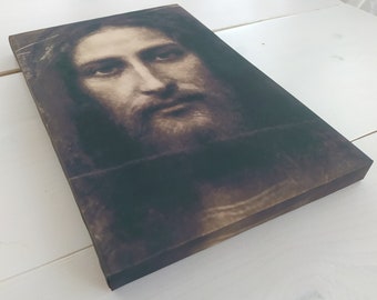 Shroud of Turin Holy Face of Jesus Canvas, Gallery Wrapped Christian Wall Art, Catholic Easter Gift