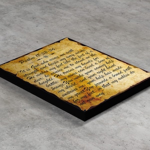 Psalm 18:23-36 psalm citaat bijbel decor, kunst aan de muur psalm cadeau voor christelijke posters christelijke prints schrift, galerij verpakt canvas print