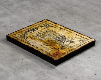 SHIVITI Alter hebräischer Kabbalah-Schutz-Charm-Talisman, Judentum Talmud-Amulett Einweihungsgeschenk-Galerie wickelte Leinwand ein