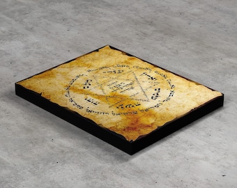 SHIVITI Amuleto de protección de la Cábala hebrea antigua, talismán judío del Talmud, regalo de inauguración de casa, impresión en lienzo con bastidor.