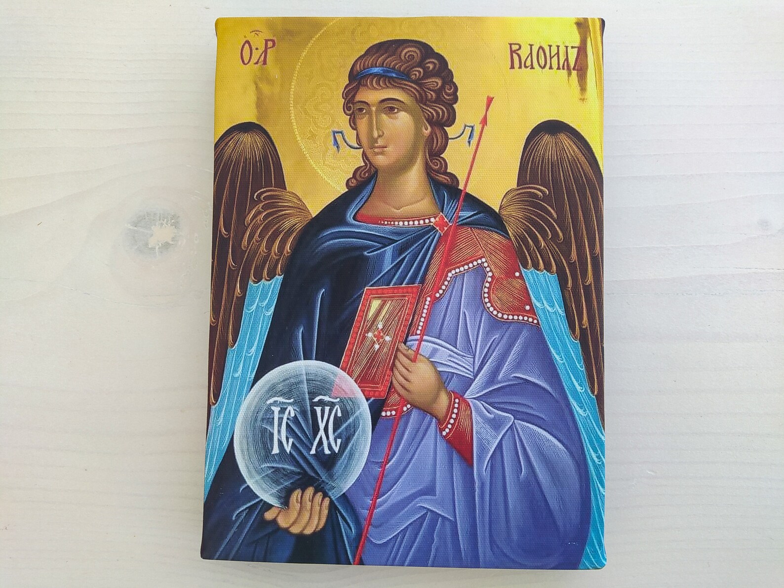 Archangel Raphael Greek Orthodox Icon Angel Raphael Gallery Etsy