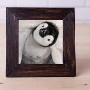 かわいいペンギン ミニキャンバス 4&quot;x4&quot; (10 cm x 10 cm)