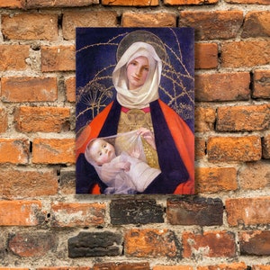 Madonna and Child  by Marianne Stokes Perfect Gift– Catholic Art Print , Gallery Wrapped Print on Canvas