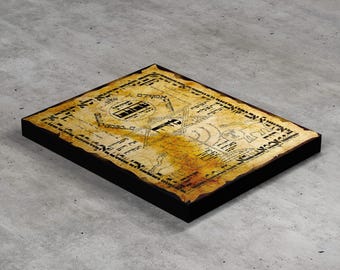 SHIVITI Amuleto de protección de la Cábala hebrea antigua, talismán judío del Talmud, regalo de inauguración de casa, impresión en lienzo con bastidor.