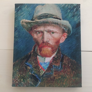 Autorretrato de Vincent Van Gogh, impresión envuelta en galería sobre lienzo, tamaño de impresión: 7,8" x 9,8" (20 cm x 25 cm)