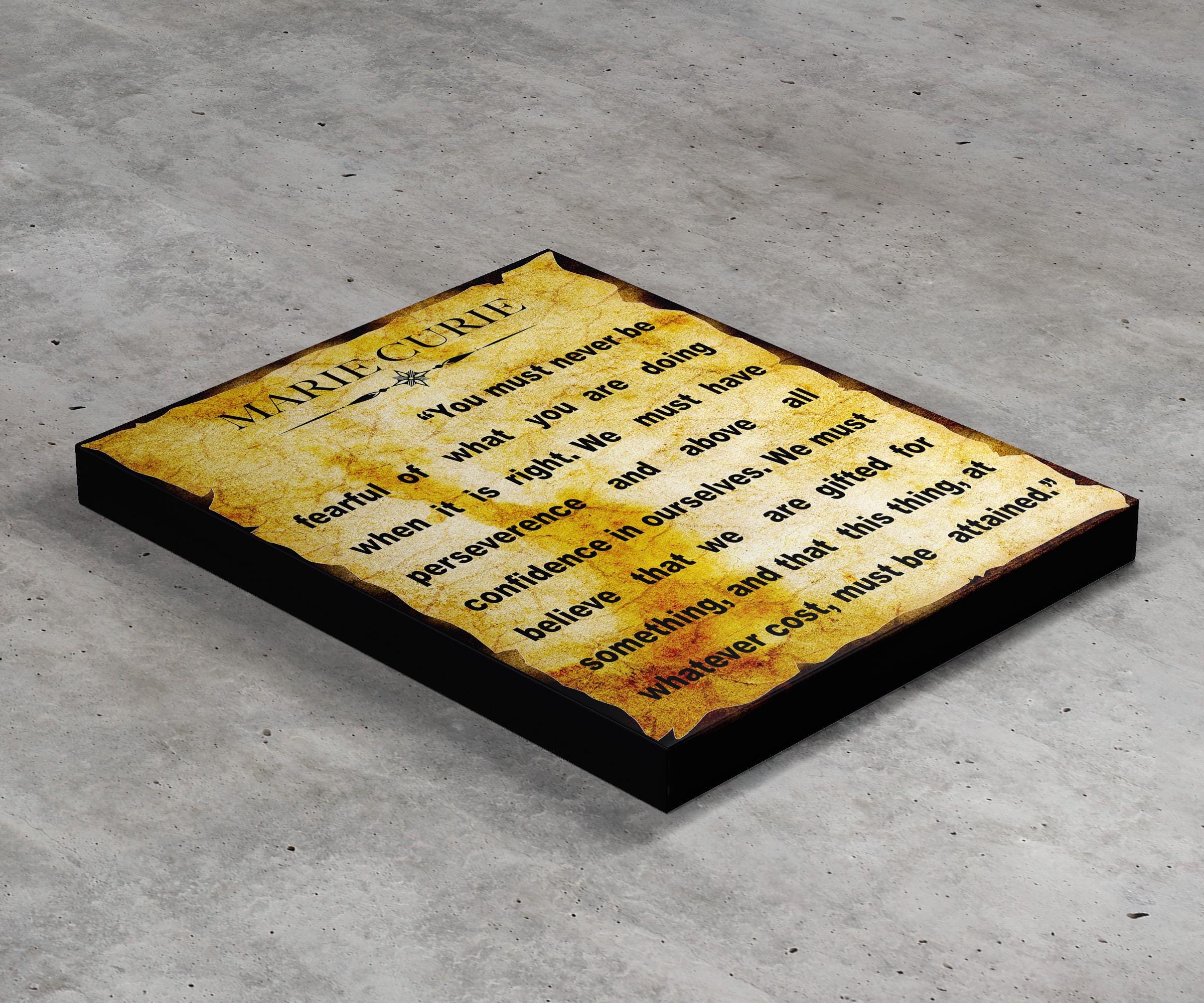 Marie Curie Quote Scientific Girl Quote Science Canvas Wall Art,  Gallery Wrapped Canvas Print