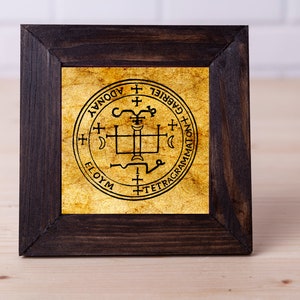 Sigil of Archangel Gabriel Talisman Archangel Ancient Talisman Mini Canvas 4&quot;x4&quot;  (10cm x 10cm)