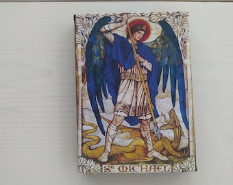 The Archangel Michael Catholic Icon Gallery Wrapped Print on Canvas, Print Size: 7.8&quot; x 11.8&quot; (20cm x 30cm)
