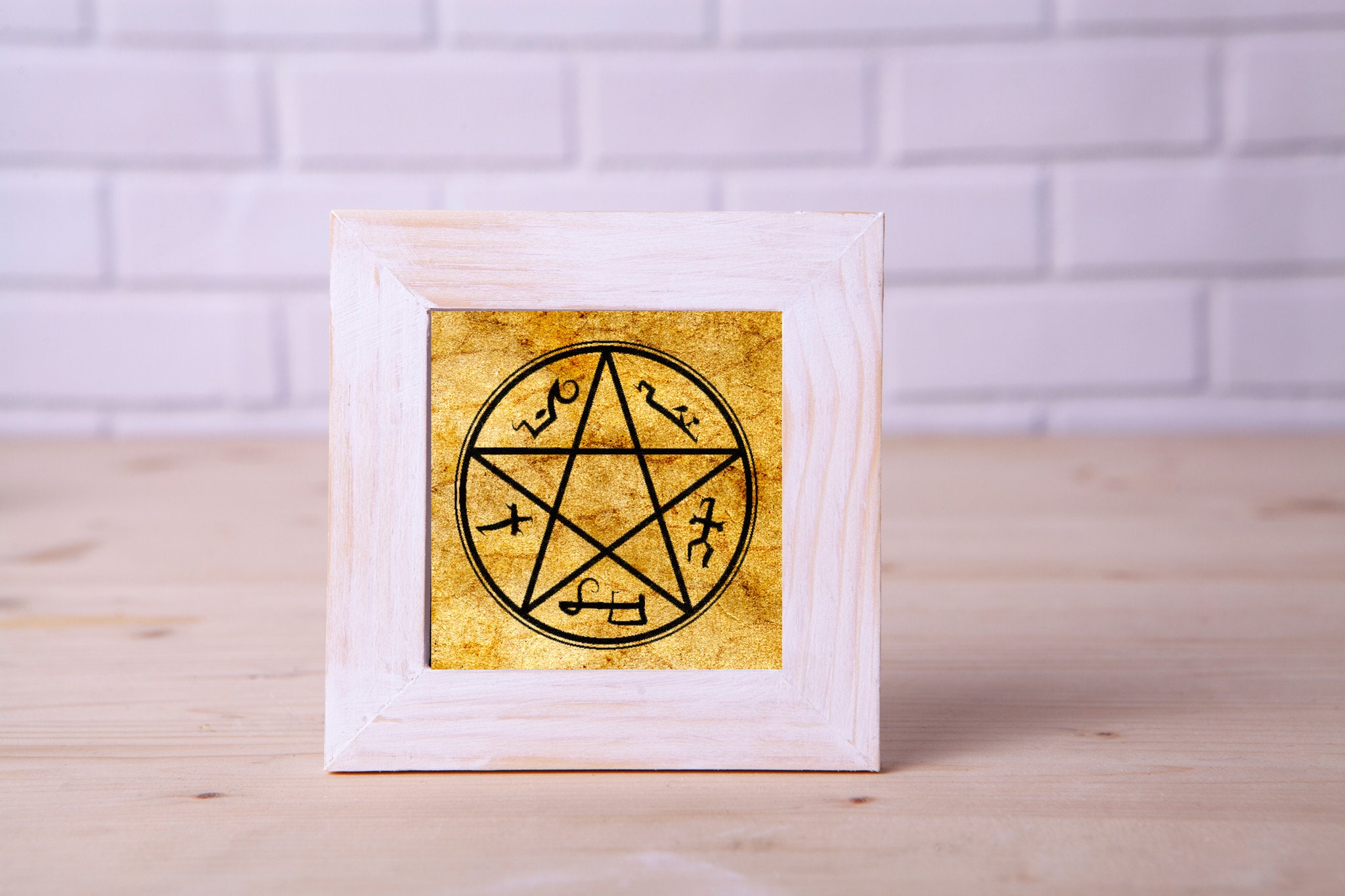 Devil Script Key Key of Solomon Devil's Trap Demon Symbol Mini Canvas 4