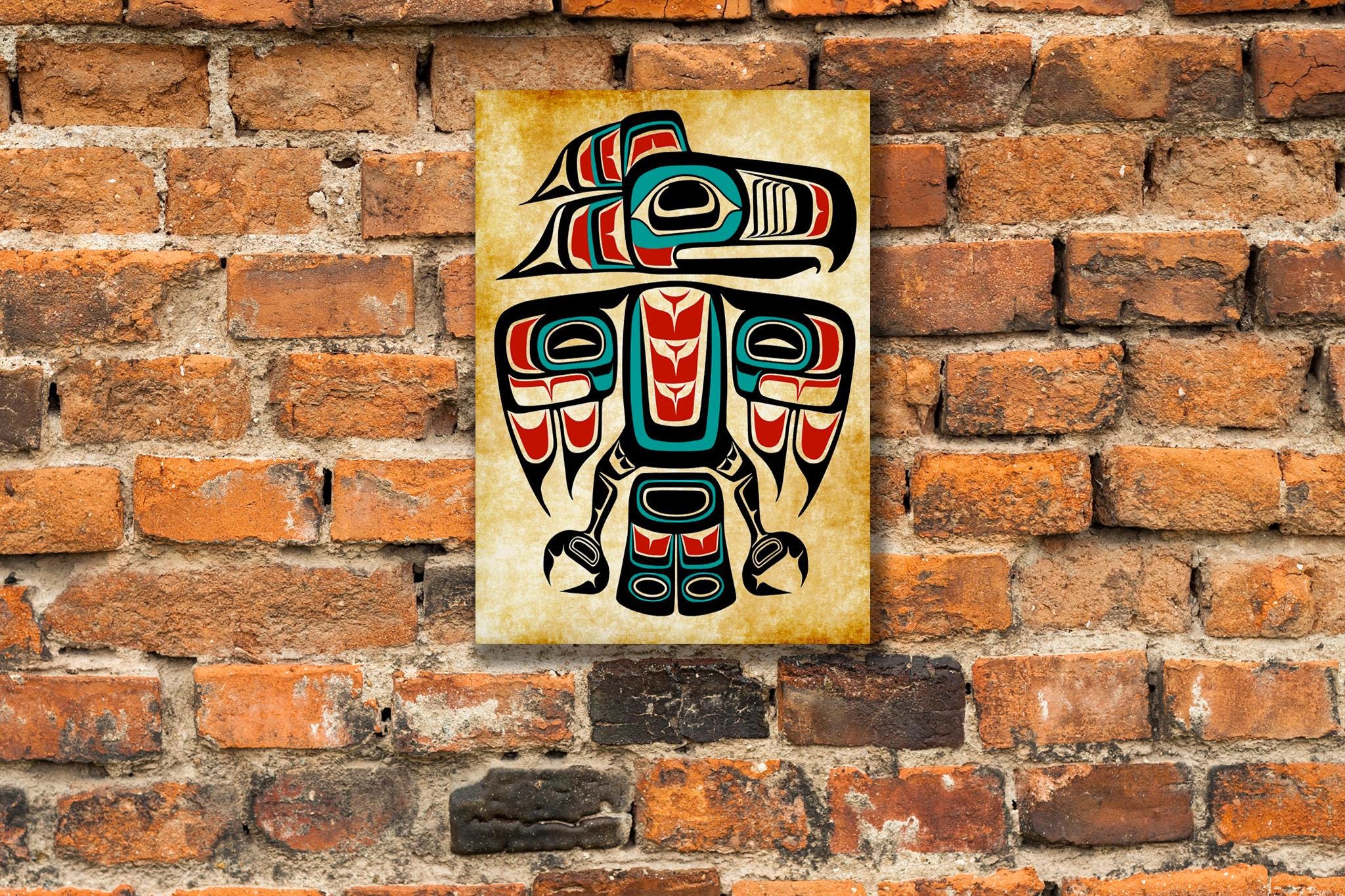 Pacific Northwest Coast Native American Haida Tlingit Raven Totem ...