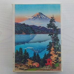 Lac Ashi dans les collines de Hakone au début de l&#39;automne - Art mural japonais Tsuchiya Koitsu, impression sur toile tendue