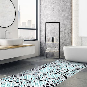 Carrelage Adhésif Tile Sticker, 16 Stickers in Set, Wall and Floor Decals, Stickers Escalier, Self-adhesive, Peel and Stick Tile