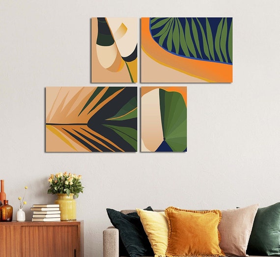 Set of 4 canvas wall art deals