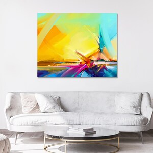 Abstract Painting, Canvas Wall Art, Colorful Painting, Large Print Decor