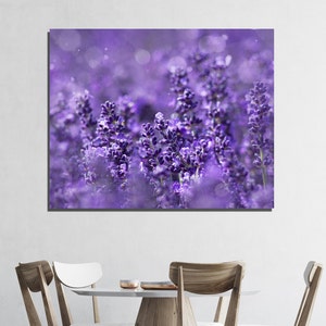 Lavender Canvas Wall Art, Canvas Print Home Decor, Framed Print, Decoration Wall Art Design, Lavender Home Art Decor, Purple Wall Art