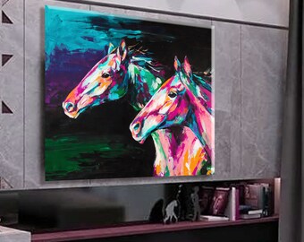 Horse Pop Art Canvas Painting Wall Art, Canvas Print Home Decor, Framed Print, Decoration Wall Art Design, Colorful Pop Art Decoration