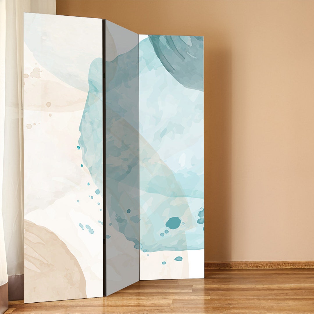 Boho Painting Room Divider, Folding Screen, Room Divider 3 and 5 Panels