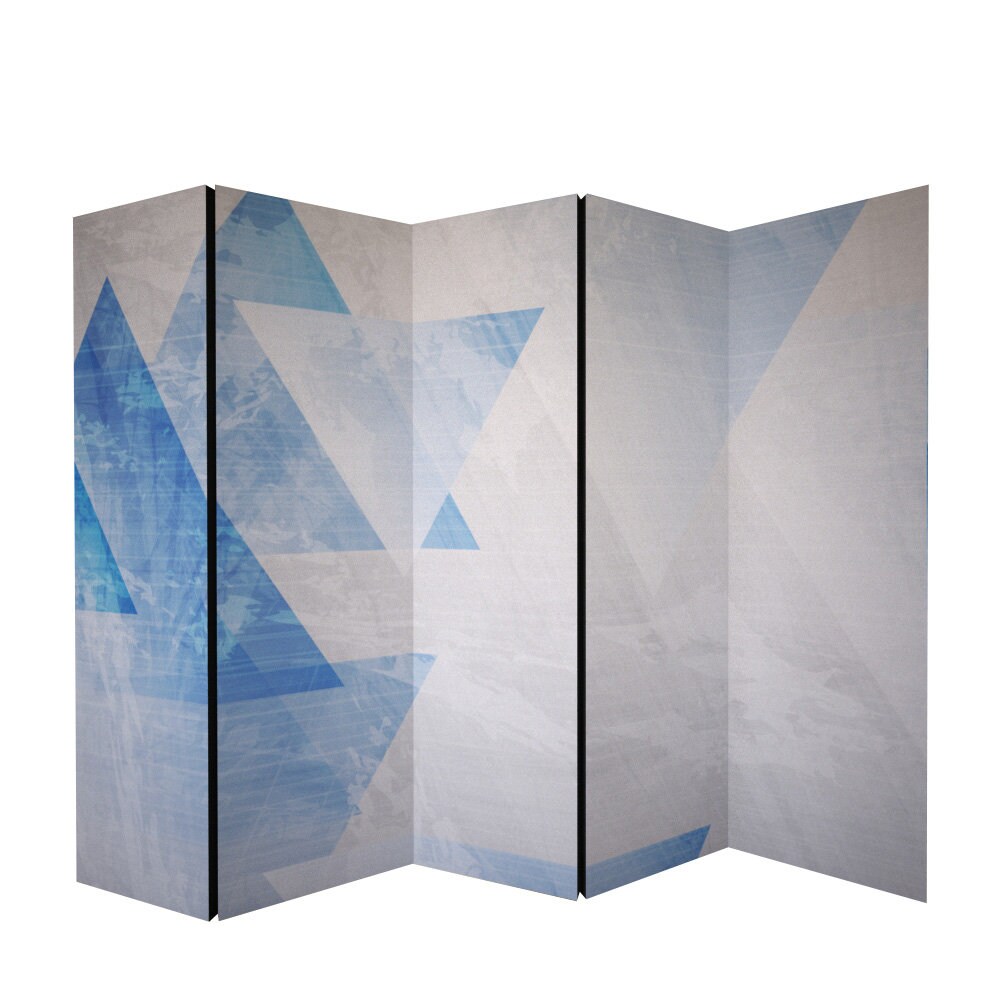 Watercolor Blue Room Divider, Folding Screen, Room Divider - 3 and 5 ...