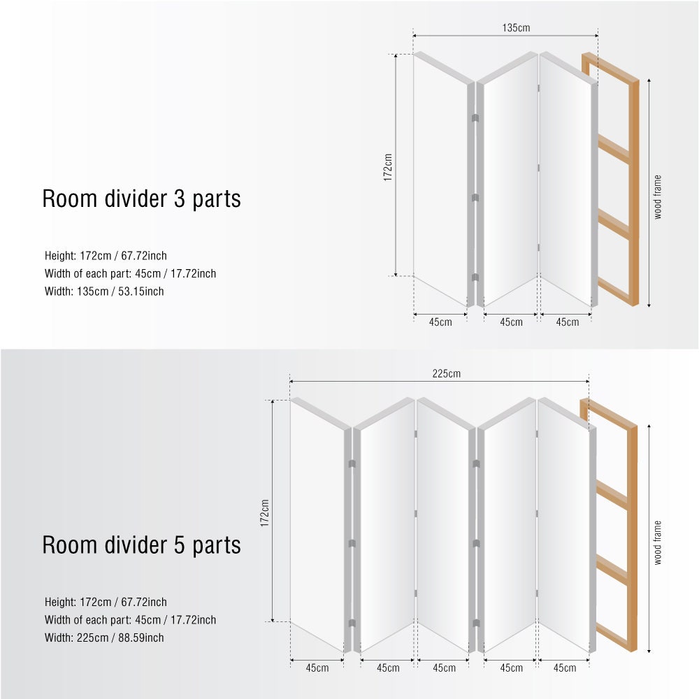 Black and Gold Room Divider Minimalistic Style Abstract Etsy