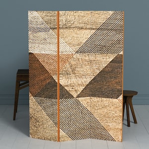 Brown & Gold Room Divider, Folding Screen, Room Divider - 3 and 5 panels, Room Partition, Decorative Room Separator