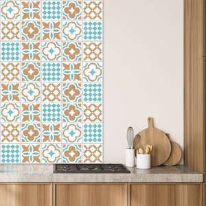 Autocollants pour carreaux de cuisine et de salle de bain, 16 autocollants en lot, autocollants pour murs et sols, imperméables, auto-adhésifs