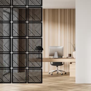 Office Divider Panels - Hanging Room Divider - Modular Partitioning System - White Black and Grey Room Separator - CNC decor panel