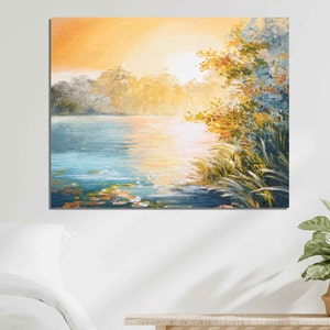 Lake View Canvas Wall Art, Canvas Print Home Decor, Framed Print, Decoration Wall Art Design, Painting Wall Art, Lake View Home Art Decor