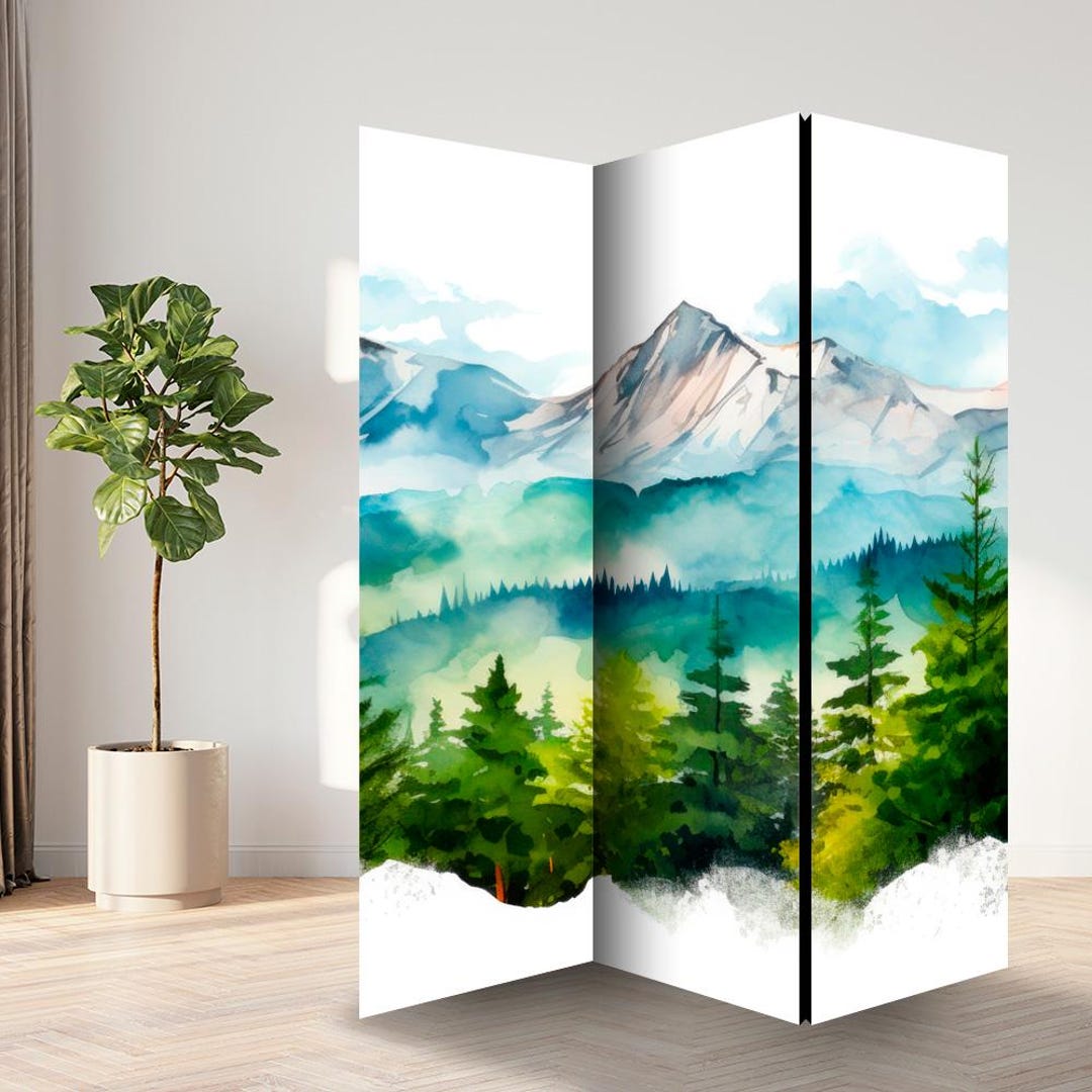 Partition Wall Ridges Ridges Room Divider, Folding Screen, Room Divider - 3 and 5 Panels ...
