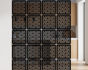 Modular Hanging Wall Panels -  Interior Room Divider - Screen Partitioning System - White Black and Grey Room Separator - CNC decor panel
