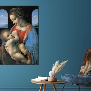Madonna Litta Leonardo Da Vinci Wall Art, Famous Art Prints, Canvas Print, Canvas Wall Art