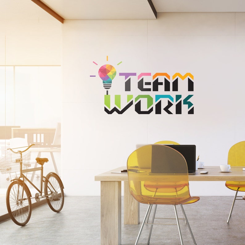 Colorful Teamwork Wall Sticker - Wall Decal Office - Inspire Colorful ...