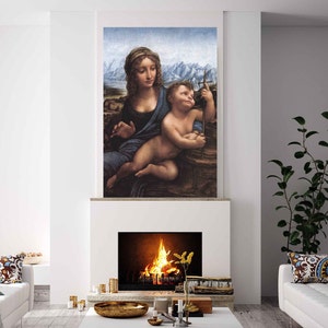 Madonna of the Yarnwinder Leonardo Da Vinci Wall Art, Famous Art Prints, Canvas Print, Canvas Wall Art