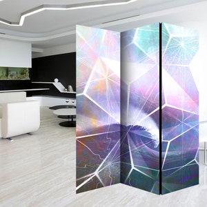 Modern Colorful Room Divider, Folding Screen, Room Divider - 3 and 5  panels, Room Partition, Decorative Room Separator