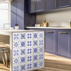 Azulejo Mosaik Fliesen Sticker, Mosaik Fliesenaufkleber, Wand- und Bodenaufkleber 10er Set, Moderne Deko