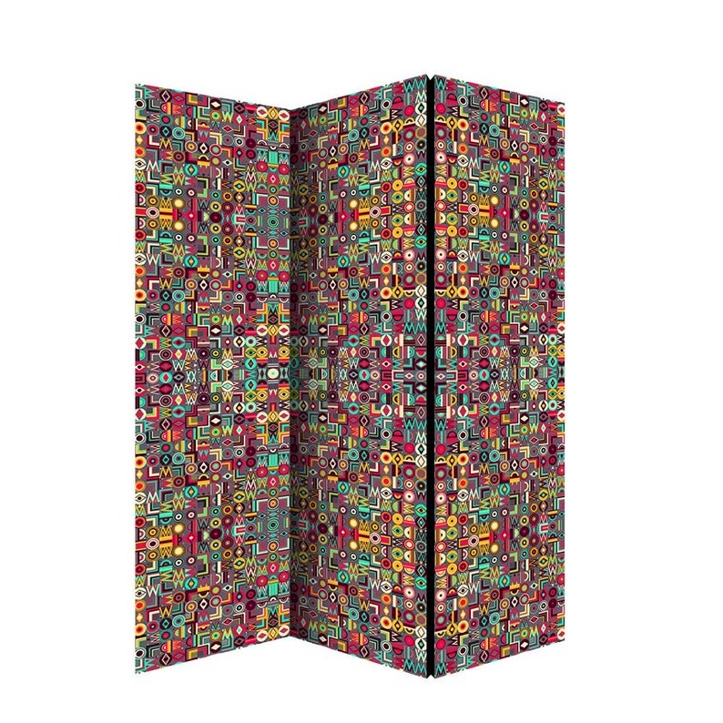 Multicolour Divider Colorful Motiv Room Divider, Folding Screen, Room Divider - 3 and 5 ...