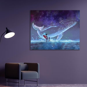 Freedom Canvas Wall Art, Canvas Print Home Decor, Framed Print, Decoration Wall Art Design, Painting Wall Art, Whale Canvas Wall Art