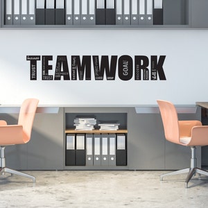 Teamwork Wall Sticker - Wall Decal Office - Inspire Wall Sticker - Wall Decor - Wall Decal - Inspire Office Wall Decoration