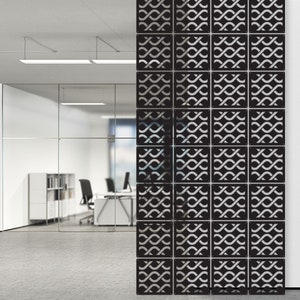 Infinity Privacy Screen System Hanging Room Divider Panels Modular Wall Panels White Black and Grey Room Separator CNC decor panel image 2