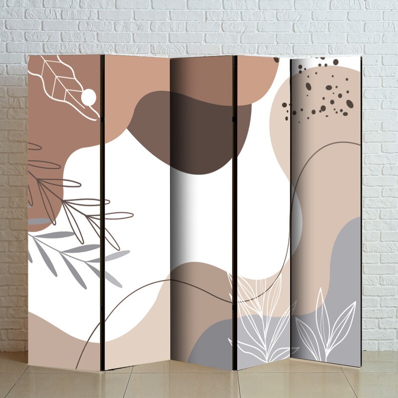Minimalist Boho Style Room Divider Folding Screen Room Etsy