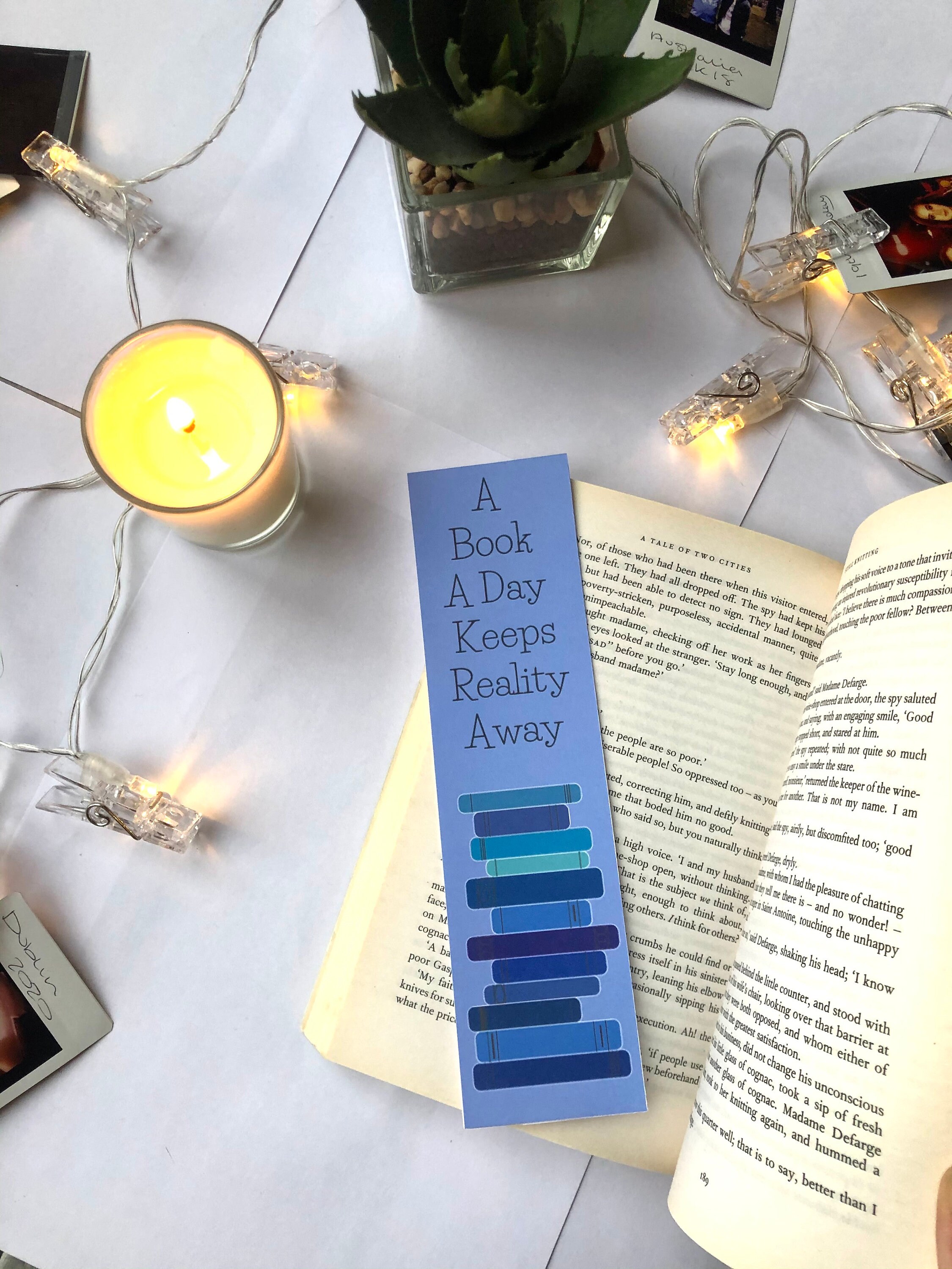 Vibrant Coloured Stack of Books Bookmarks Etsy