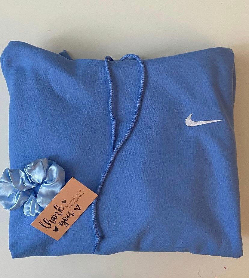 Carolina blue custom Nike hoodie | Etsy
